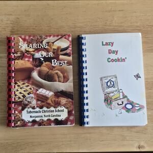 Church Community Organization Spiral Comb Cookbooks Lot Of 2